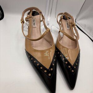 Miu Miu Women's Pointed Toe Slingback Sandals